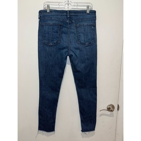 Rag & Bone Blue Cate Mid-Rise Ankle Skinny Jeans Women's Size 31 - Picture 4 of 9